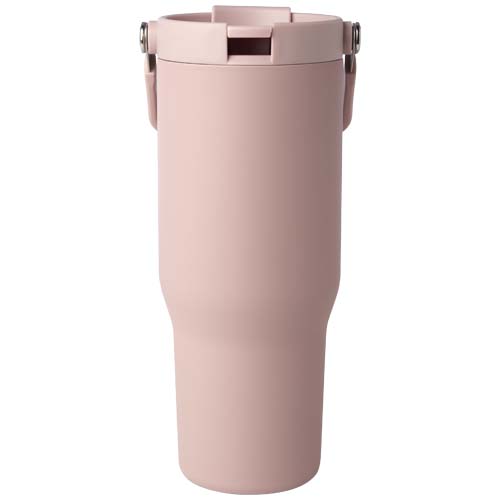 Kubek Bronx o pojemności 900 ml, z izolacją próżniową, wykonany ze recyklingowanej stali nierdzewnej z certyfikatem RCS i z miedzi, z wielofukncyjną zakrętką Przygaszony róż 10086440 (2)