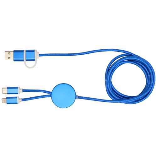 Alasia kabel do synchronizacji danych i szybkiego ładowania 5 w 1 27 W o długości 150 cm z tworzyw sztucznych i aluminium pochodzących z recyklingu Królewski niebieski 12442553 (3)