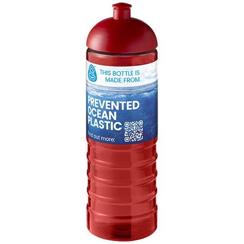 H2O Active® Eco Treble bidon z kopułową pokrywką o pojemności 750 ml  Czerwony-Czerwony 21048021 (1)