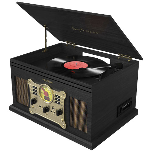 Prixton Century reflective gramofon i odtwarzacz muzyki Czarny 1PA11590 (2)