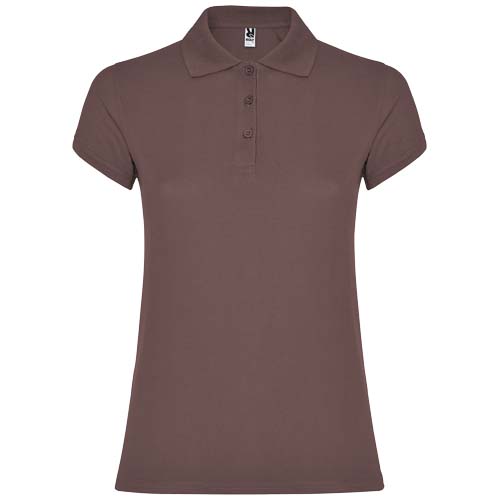 Star koszulka damska polo z krótkim rękawem Pale Red R6634A25 
