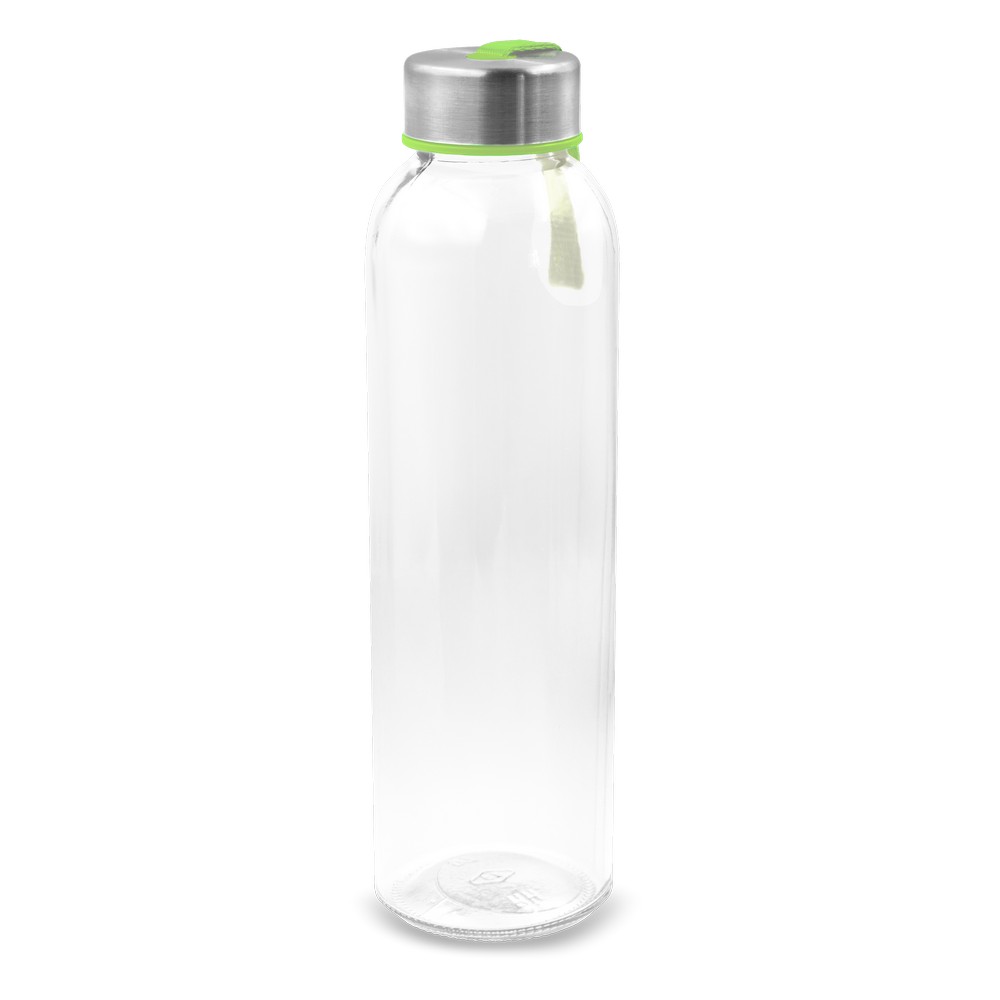 Szklana butelka 500 ml z kolorową wstążką | Viivi Zielony VA062-06 (4)