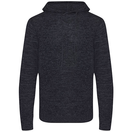 Bluza Klasyczna Dzianinowa z Recyklingu - Charcoal & Black Charcoal EA080-496456 