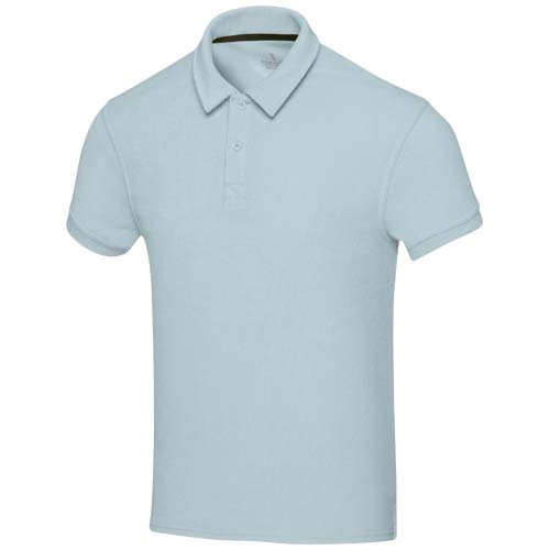 Koszulka polo Akoya, unisex, z materiału frotte z recyklingu  Chmurny błękit 37544529 