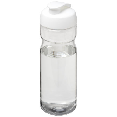 Bidon H2O Active® Base Tritan™ o pojemności 650 ml z klapką Przezroczysty klarowny-Biały 21043615 