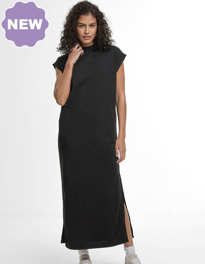 Sukienka Długa Rozszerzane Ramiona Bawełna Poliester Black BY415-992763 (1)