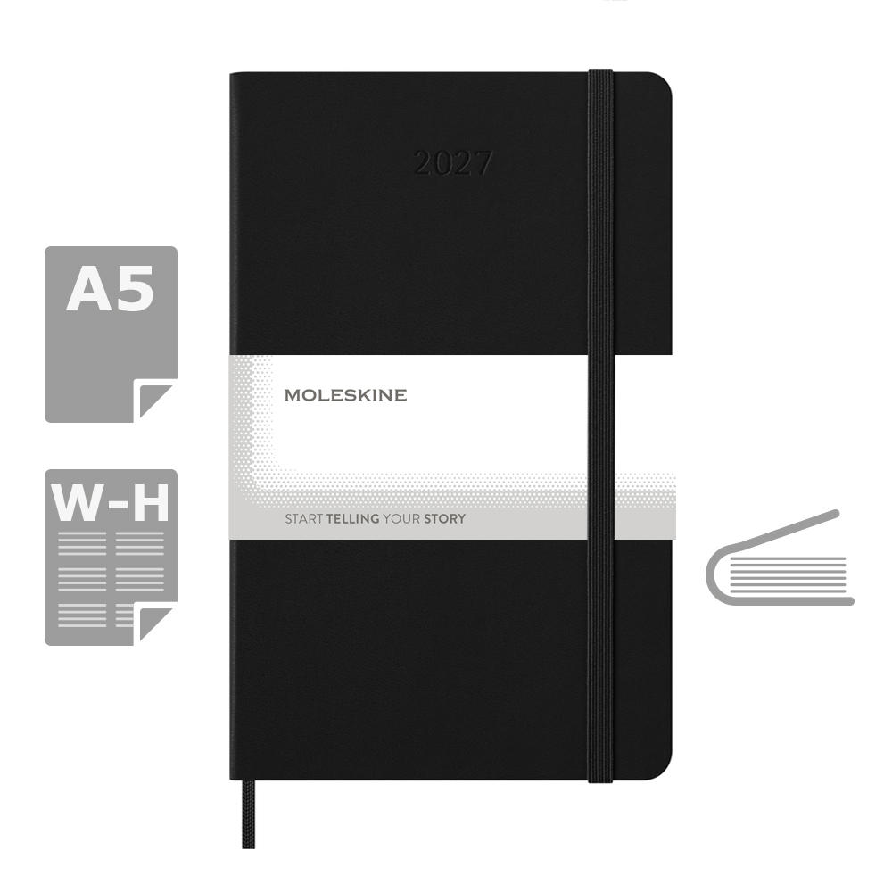 Kalendarz MOLESKINE Czarny VM396-03/2027 