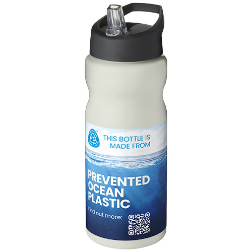 Bidon H2O Eco o pojemności 650 ml z wieczkiem z dzióbkiem Kość słoniowa-Czarny 21009914 (1)