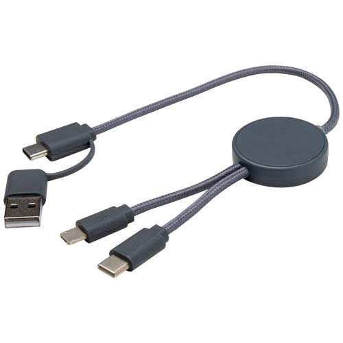 Citala kabel do synchronizacji danych i szybkiego ładowania 5 w 1 27 W o długości 30 cm z tworzyw sztucznych pochodzących z recyklingu Szaroniebieski 12442755 (6)