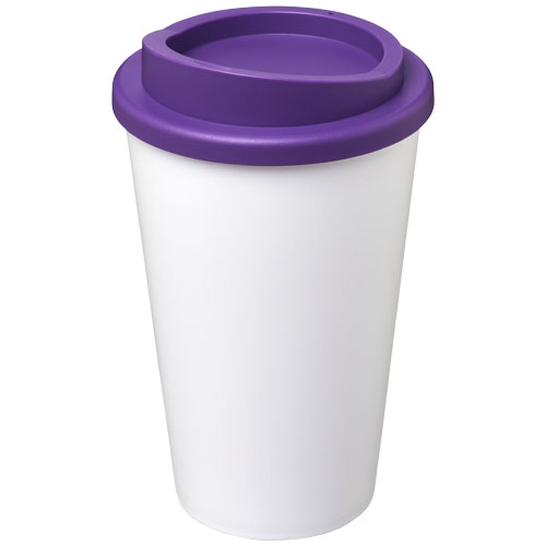 Kubek termiczny z serii Americano® o pojemności 350 ml Biały-Fioletowy 21000113 