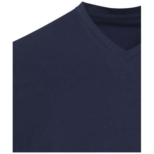 Balfour organiczna koszulka unisex z krótkim rękawem i dekoltem w serek, wykonana z materiału o gramaturze 200 g/m², z certyf Granatowy 3966555A (4)