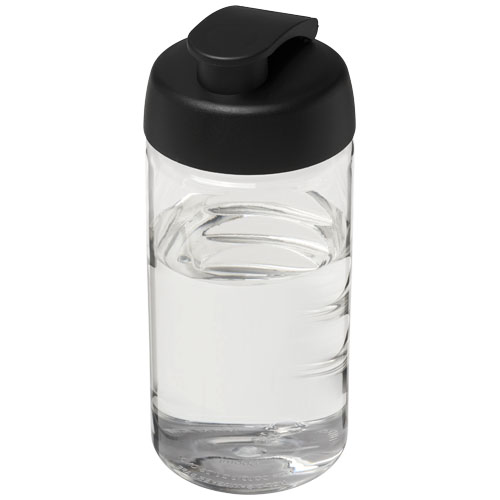 Bidon H2O Bop® o pojemności 500 ml z wieczkiem zaciskowym Przezroczysty-Czarny 21005000 