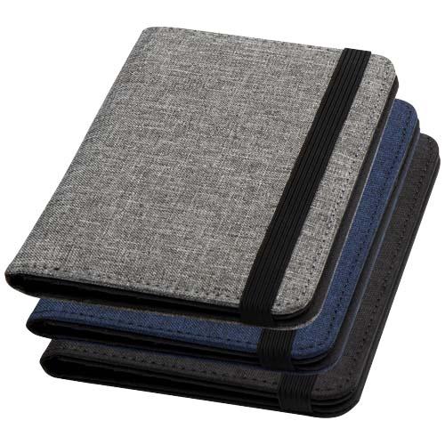 Ross etui na paszport RPET RFID wykonane z materiałów z recyklingu z certyfikatem GRS Melanż szary 13005880 (5)