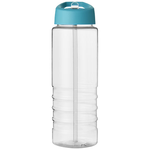 Bidon H2O Treble o pojemności 750 ml z wieczkiem z dzióbkiem Przezroczysty-Turkusowy niebieski 21087705 (2)