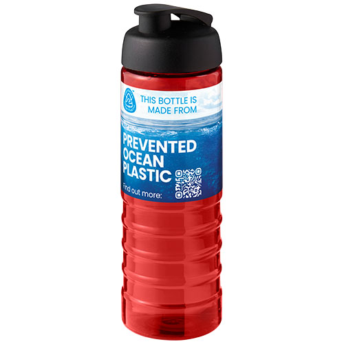 H2O Active® Eco Treble bidon z otwieraną pokrywką o pojemności 750 ml Czerwony-Czarny 21047911 (1)