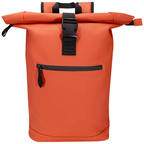 Resi Plus plecak na 15-calowego laptopa o pojemności 18 l z recyklingu, z certyfikatem GRS i zwijaną górną częścią Ceglasty 13009332 (2)