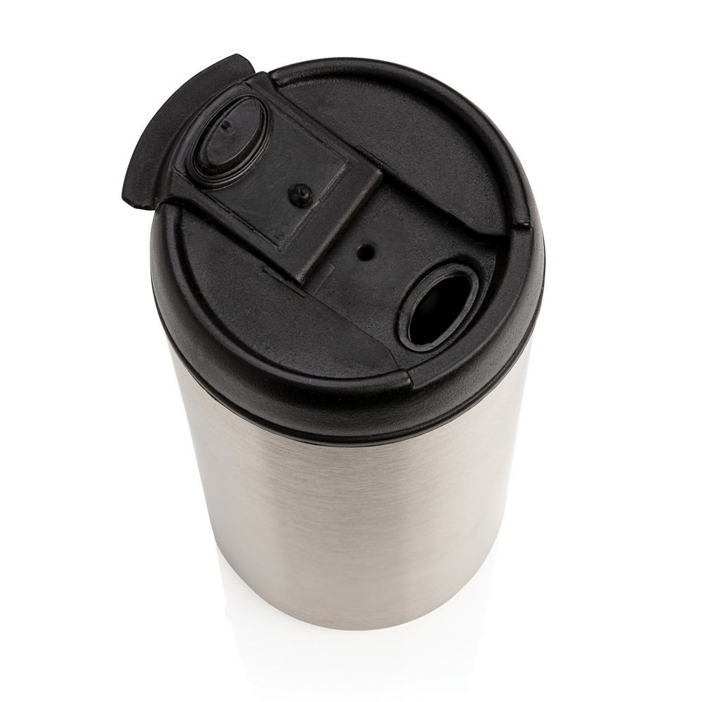 Kubek podróżny 300 ml Metro ze stali nierdzewnej z recyklingu Srebrny P435.042 (10)