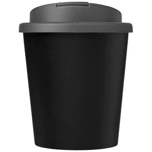 Kubek Americano® Espresso Eco z recyklingu o pojemności 250 ml z pokrywą odporną na zalanie  Czarny-Szary 21045511 (2)