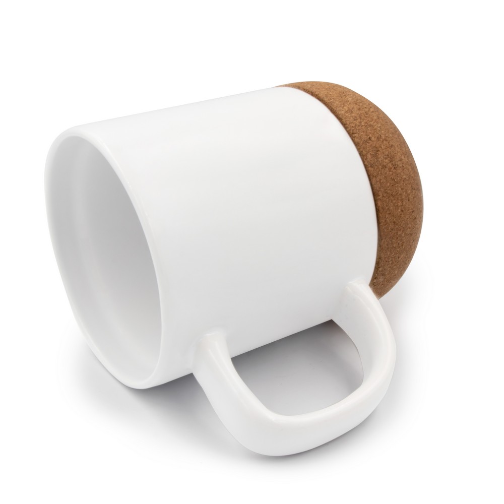 Kubek ceramiczny 370 ml z korkowym elementem | Kate Biały V8297-02 (3)