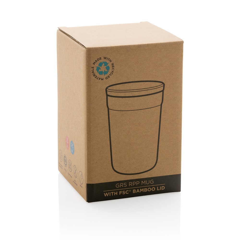 Kubek podróżny 300 ml z PP z recyklingu Czarny P433.291 (1)