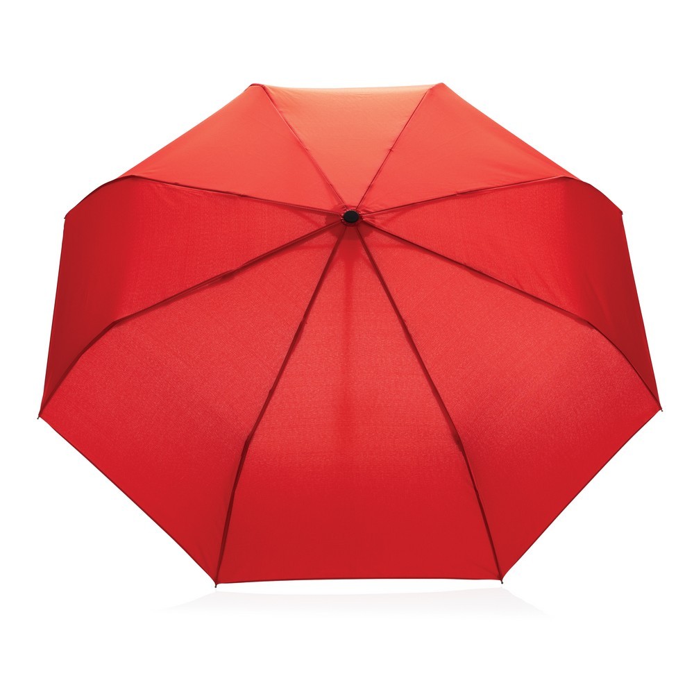 Bambusowy parasol automatyczny 21" AWARE™ RPET Czerwony P850.614 (1)
