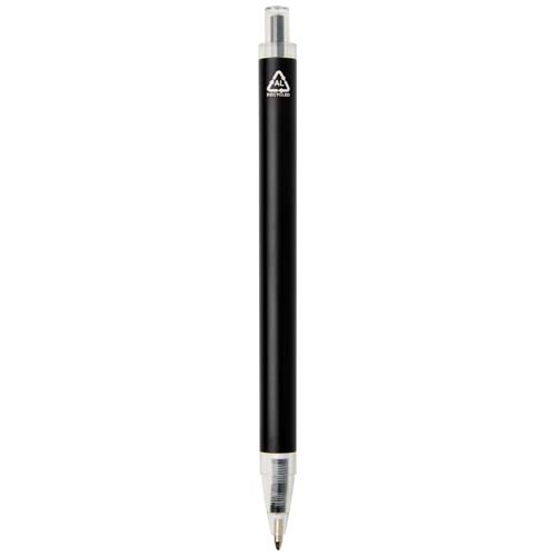 Długopis Spectrum wykonany z recyklingowanego aluminium (niebieski tusz) Czarny 10740490 (2)