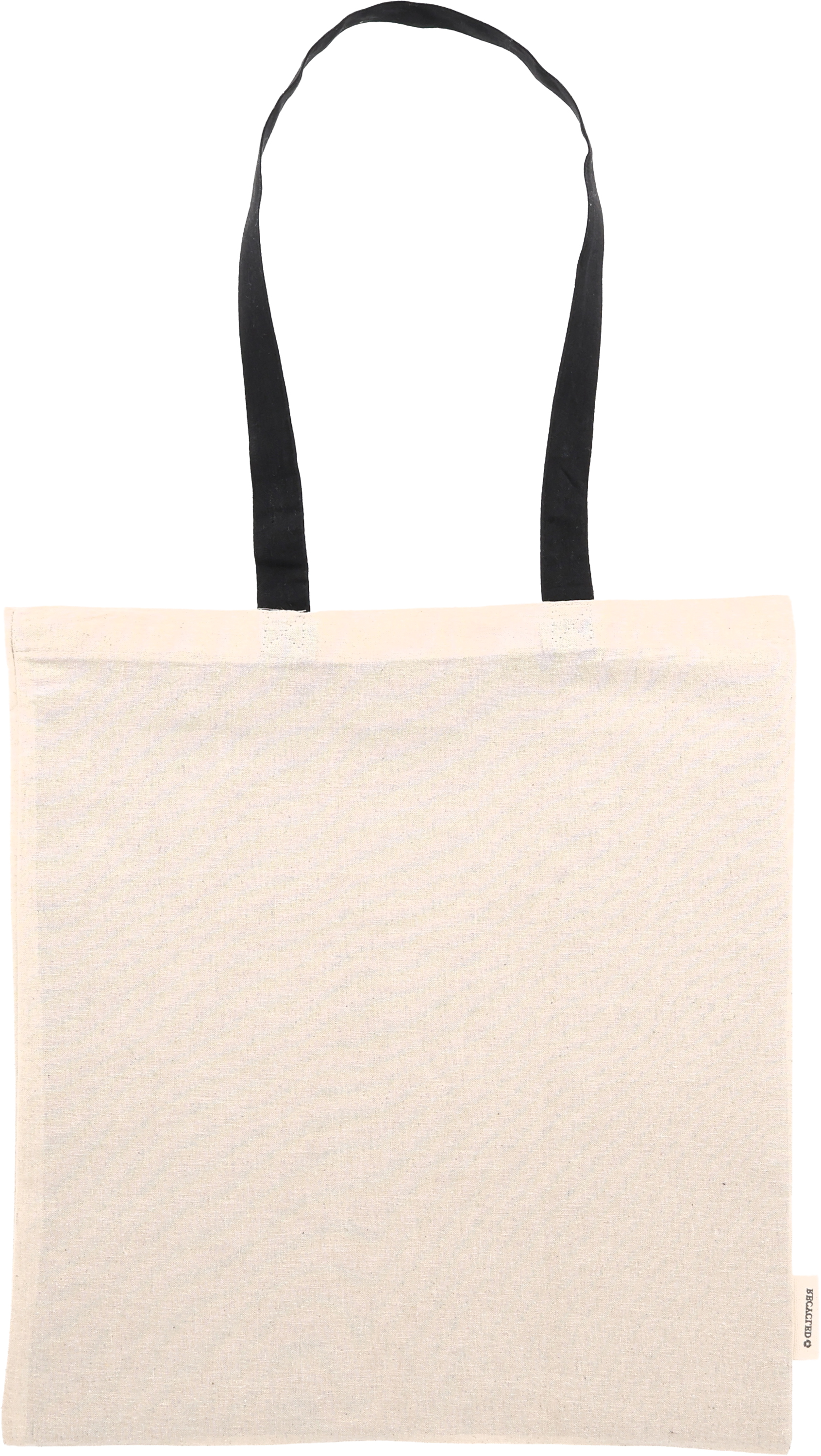 Torba bawełniana z długimi uszami, z recyklingu 140g/m2 CAMBRIDGE Czarny 545403 (1)