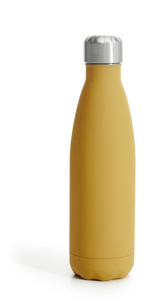 Gadżet reklamowy - Butelka z gumową powłoką NILS 12/24H 0,5 L, żółty mat