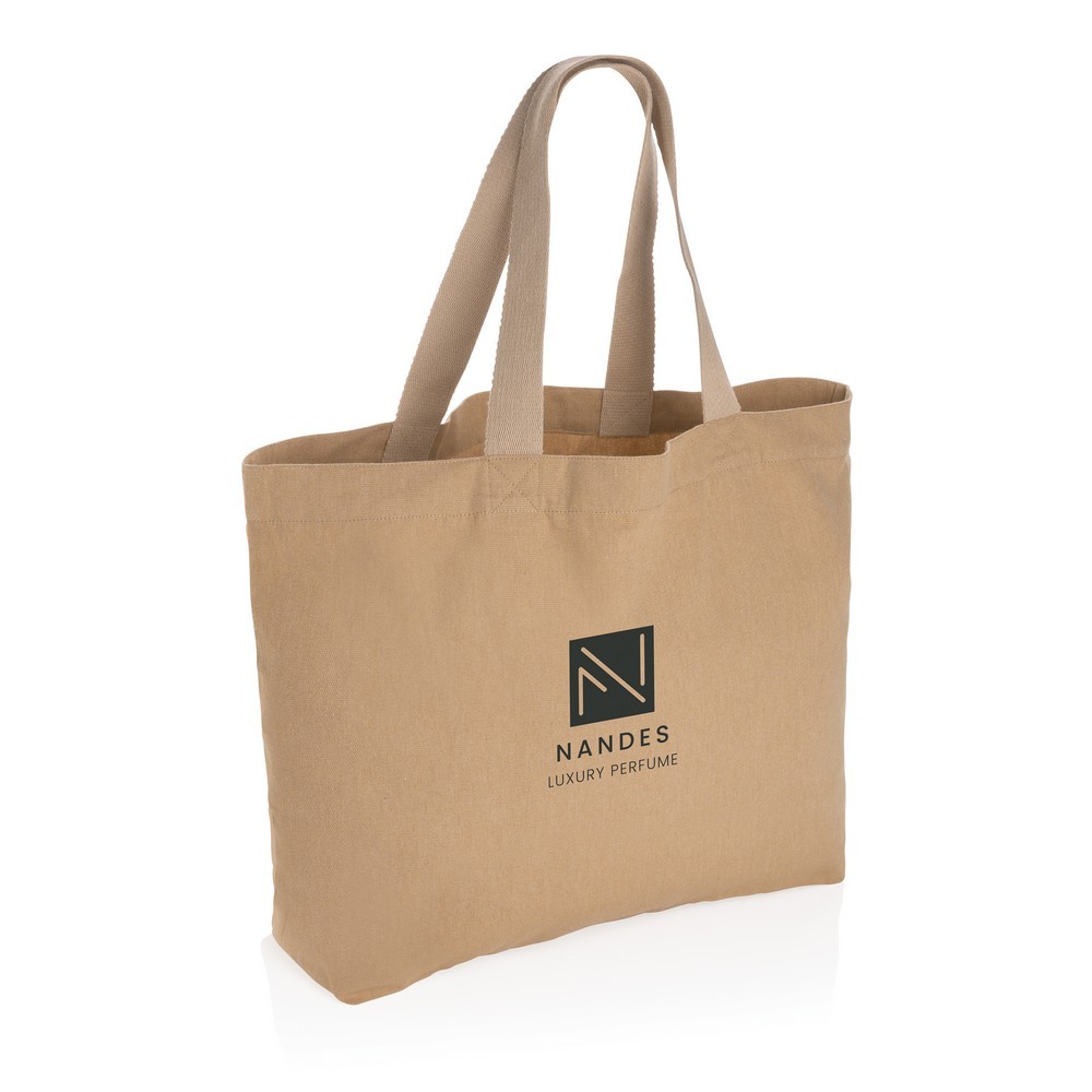 Torba na zakupy AWARE™, bawełna z recyklingu Brązowy P762.959 (2)