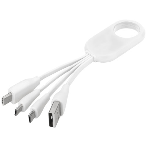 Gadżet reklamowy - Kabel do ładowania z końcówką USB typu C 4w1 Troup