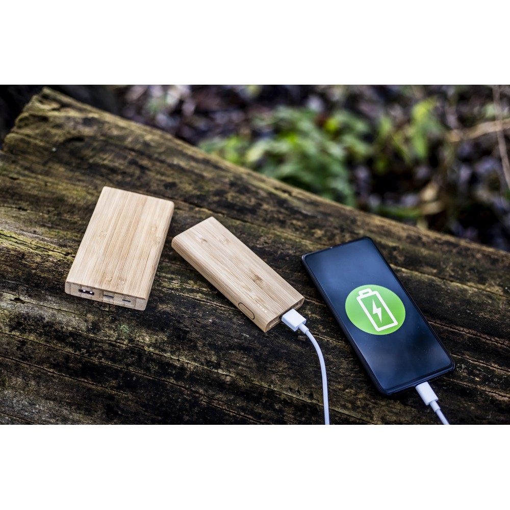 Bambusowy power bank 8000 mAh B'RIGHT | Caroline Drewno V0348-17 (4)