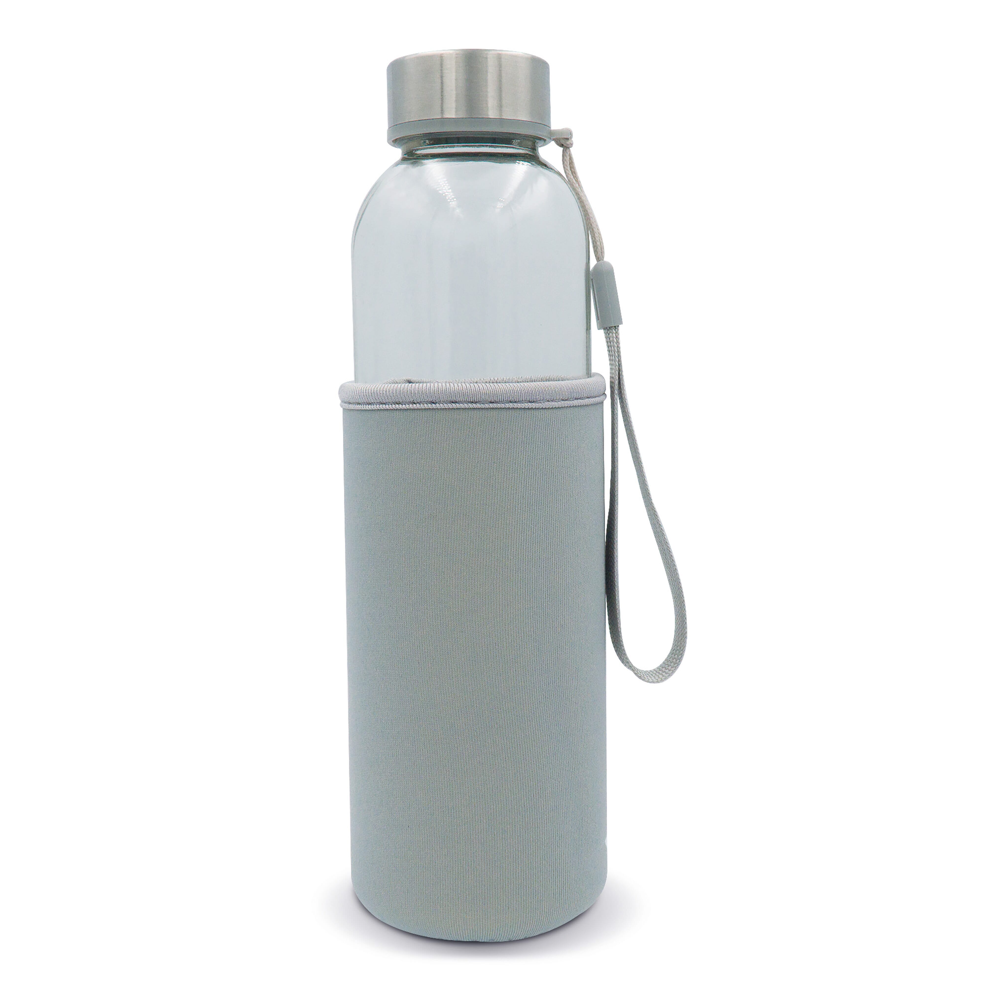 Gadżet reklamowy - Szklana butelka na wodę z rękawem 500ML