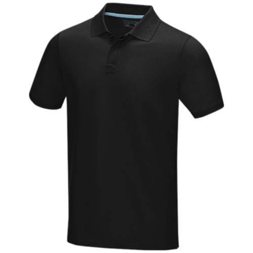 Męska organiczna koszulka polo Graphite z certyfikatem GOTS Czarny 37508996 