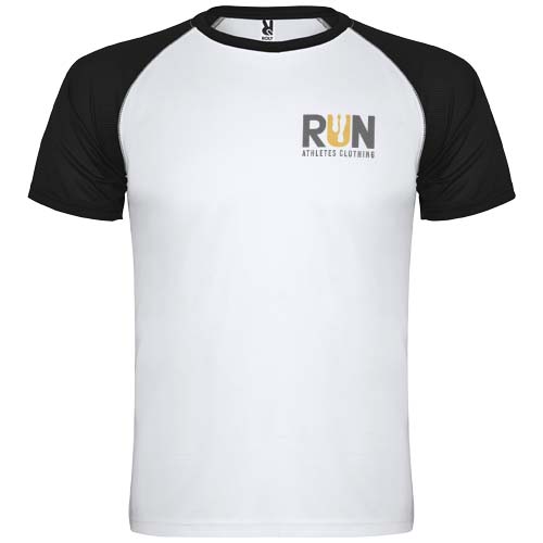 Indianapolis sportowa koszulka unisex z krótkim rękawem Biały-Czarny R66508R1 (1)