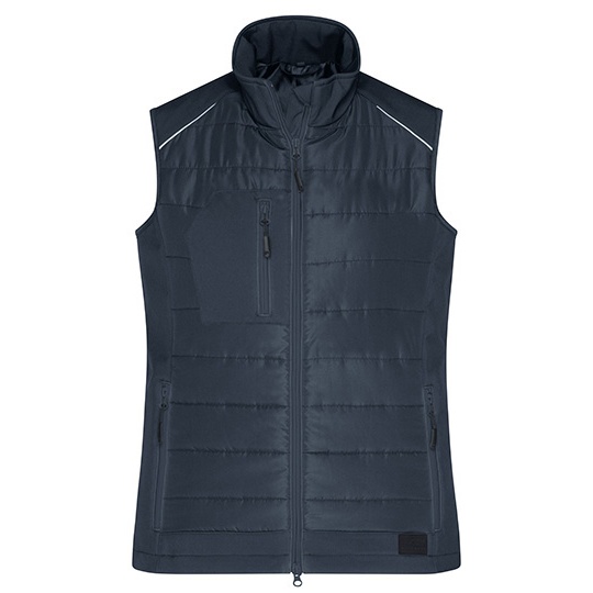 Kamizelka Damska Hybrydowa Ocieplana Slim - Navy & Navy Carbon JN1821-524694 