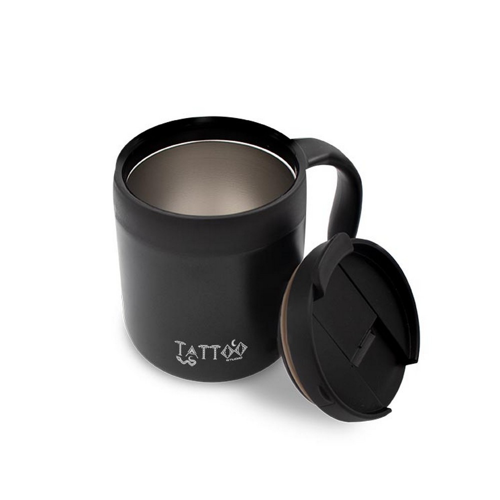 Kubek termiczny 400 ml z rączką | Wyatt Czarny V4838-03 (5)