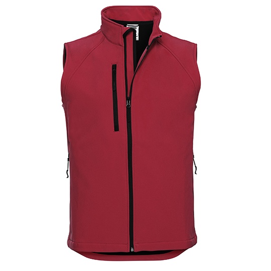 Bezrękawnik Męski Softshell Wiatroszczelny Classic Red Z141-602850 