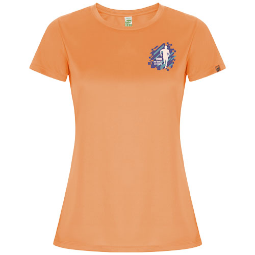 Imola sportowa koszulka damska z krótkim rękawem Fluor Orange R04283L1 (1)