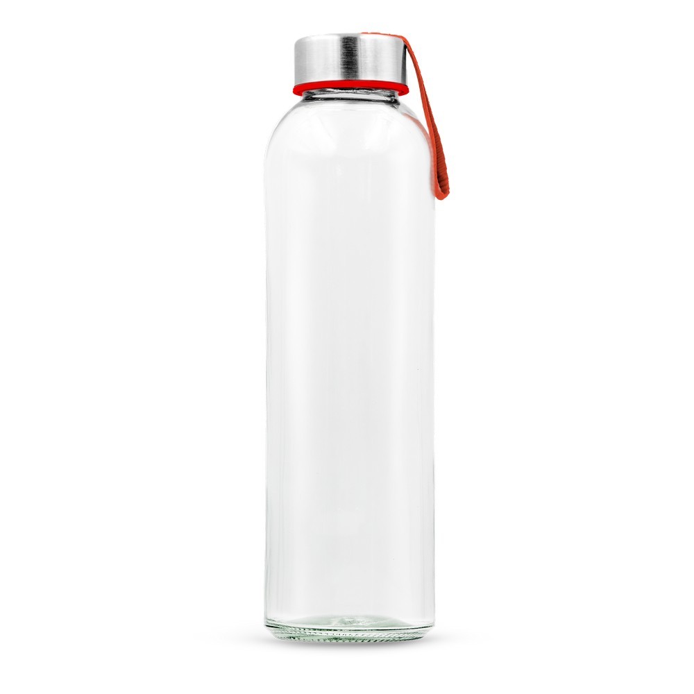 Szklana butelka 500 ml z kolorową wstążką | Viivi Czerwony VA062-05 