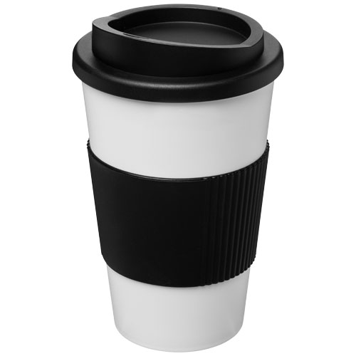 Kubek termiczny z serii Americano® o pojemności 350 ml z uchwytem Biały-Czarny 21000208 