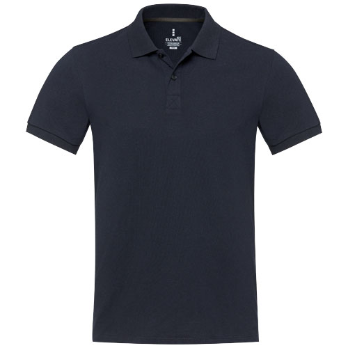 Emerald koszulka polo unisex z recyklingu z krótkim rękawem Granatowy 37539559 (2)