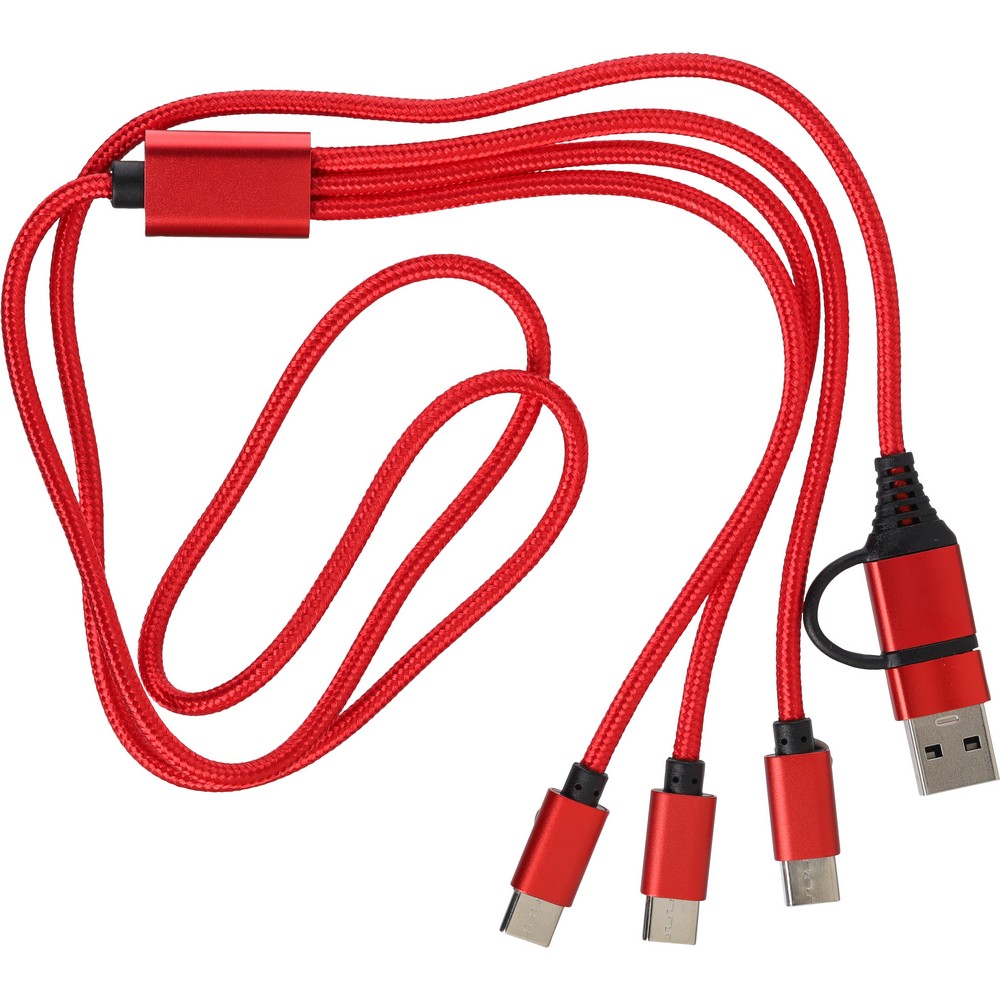 Kabel do ładowania 6 w 1 Czerwony VB331-05 (3)