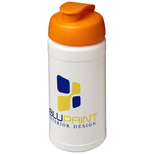 Bidon Baseline® Plus o pojemności 500 ml z wieczkiem zaciskowym Biały-Pomarańczowy 21006807 (1)