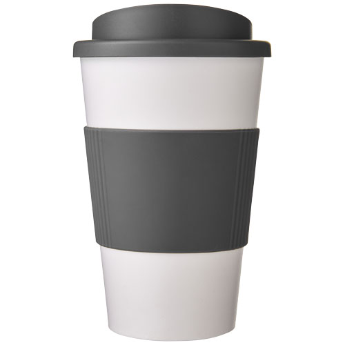 Kubek termiczny z serii Americano® o pojemności 350 ml z uchwytem Biały-Szary 21000232 (2)