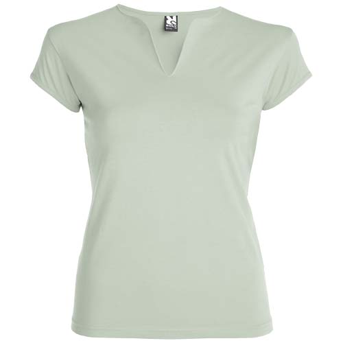 Belice koszulka damska z krótkim rękawem Mist Green R65325Q6 