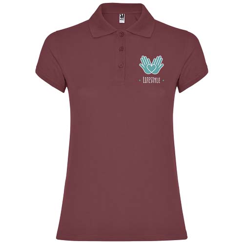 Star koszulka damska polo z krótkim rękawem Berry Red R66348U5 (1)