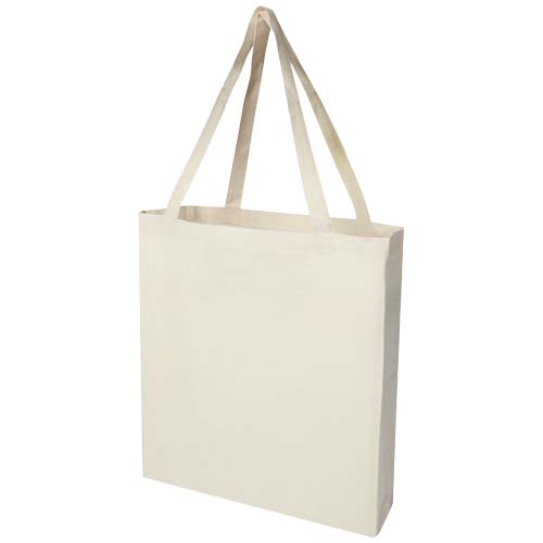 Madras torba na zakupy z bawełny z recyklingu z certyfikatem GRS 140 g/m² z dnem Naturalny 12073306 