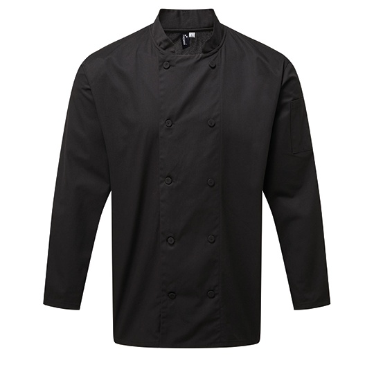 Bluza Kucharska Długi Rękaw Bawełna Twill Black (ca. Pantone Black C) PW903-568433 