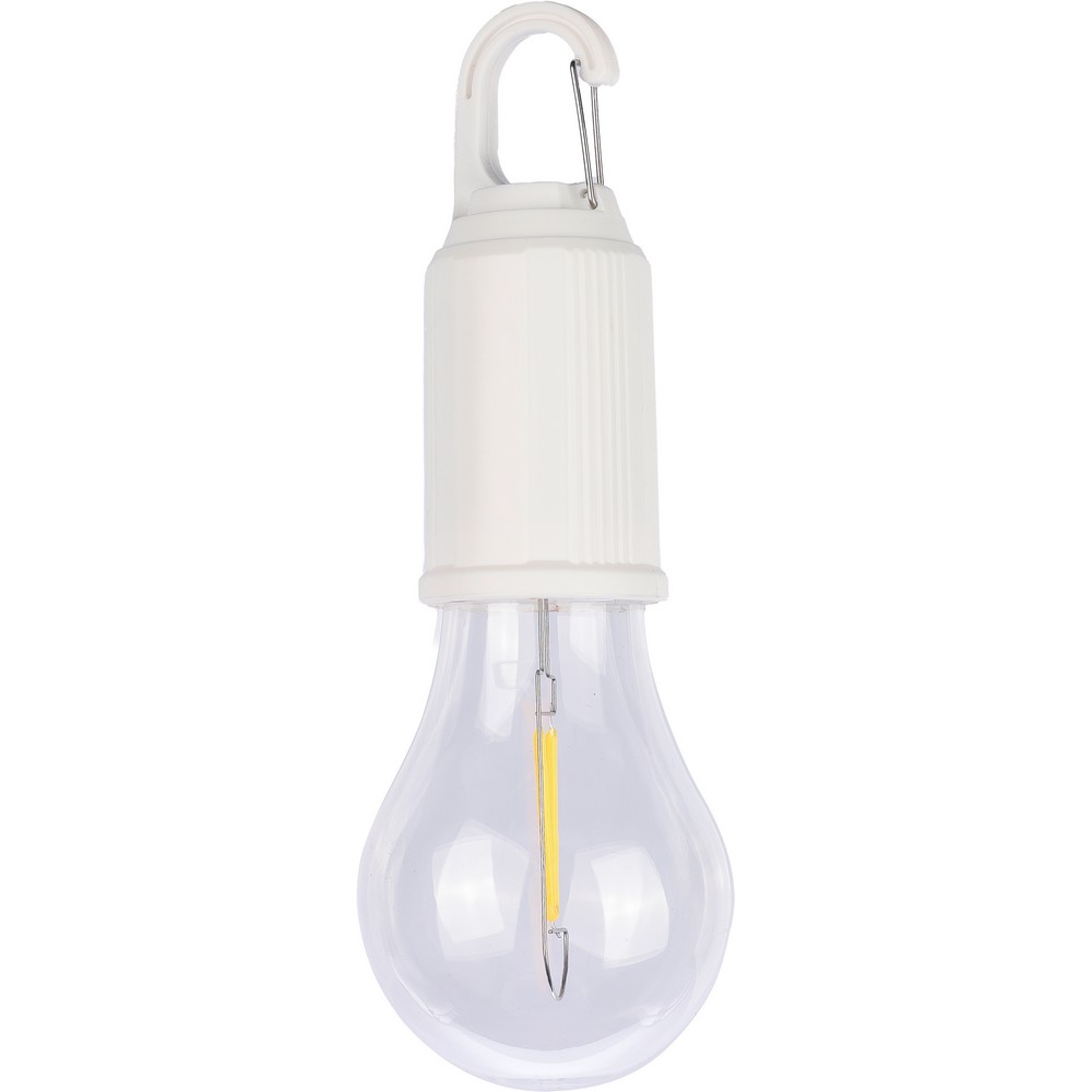 Wisząca lampka "żarówka", karabińczyk Biały VA439-02 