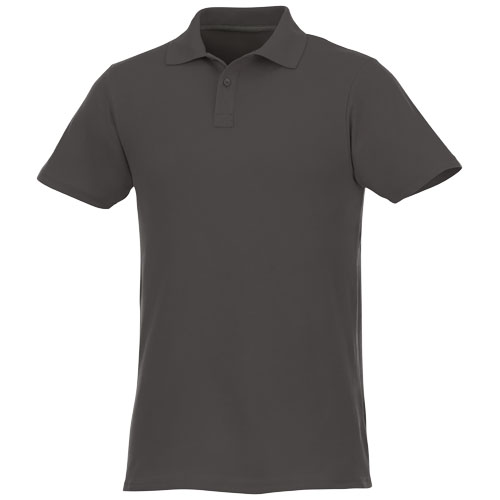 Helios - koszulka męska polo z krótkim rękawem Szary sztormowy 38106890 